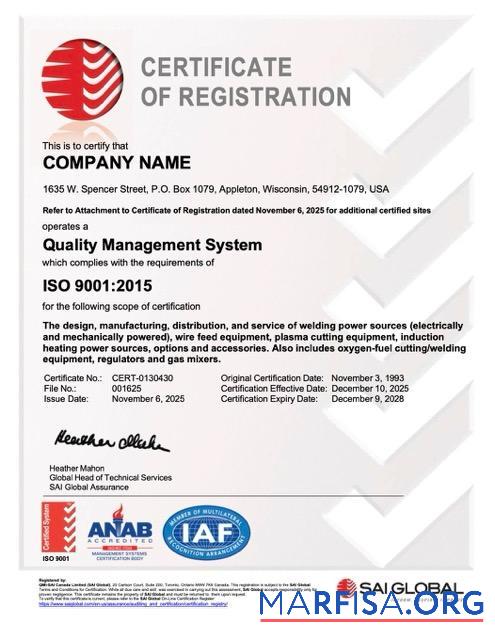 Printable USA certificate of registration Word and PDF template, version 2